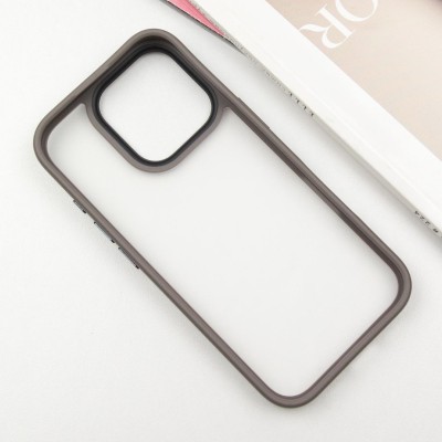 TPU+PC чохол Metal Buttons для Apple iPhone 16 Pro (6.3") Сірий