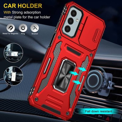 Ударостійкий чохол Camshield Army Ring для Samsung Galaxy A05s Червоний / Red Ударостійкий чохол Camshield Army Ring для Samsung Galaxy A05s Червоний / Red