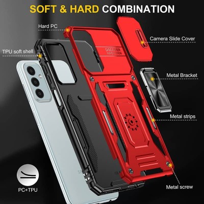 Ударостійкий чохол Camshield Army Ring для Samsung Galaxy A05s Червоний / Red Ударостійкий чохол Camshield Army Ring для Samsung Galaxy A05s Червоний / Red