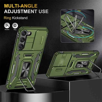 Ударостійкий чохол Camshield Army Ring для Samsung Galaxy S21 Оливковий / Army Green