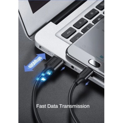 Кабель UGREEN US289 USB 2.0 To Micro Cable Nickel Plating 2A 1.5m Black (60137)