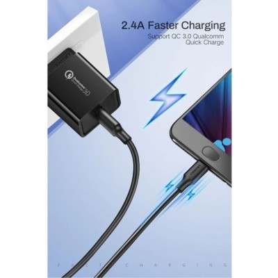 Кабель UGREEN US289 USB 2.0 To Micro Cable Nickel Plating 2A 1.5m Black (60137)