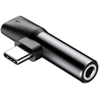 Перехідник Baseus L41 Type-C To Type-C + 3.5mm Black (CATL41-01)