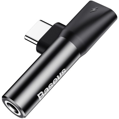 Перехідник Baseus L41 Type-C To Type-C + 3.5mm Black (CATL41-01)