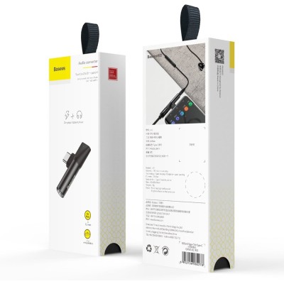 Перехідник Baseus L41 Type-C To Type-C + 3.5mm Black (CATL41-01)