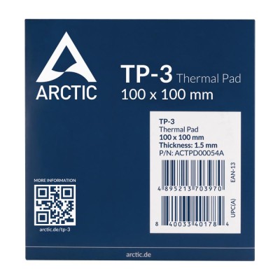 Термопрокладка для процесора 100X100X1.5 ACTPD00054A ARCTIC Термопрокладка для процесора 100X100X1.5 ACTPD00054A ARCTIC