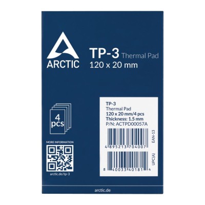 Термопрокладка для процесора 4PK 120X20X1.5 ACTPD00057A ARCTIC Термопрокладка для процесора 4PK 120X20X1.5 ACTPD00057A ARCTIC