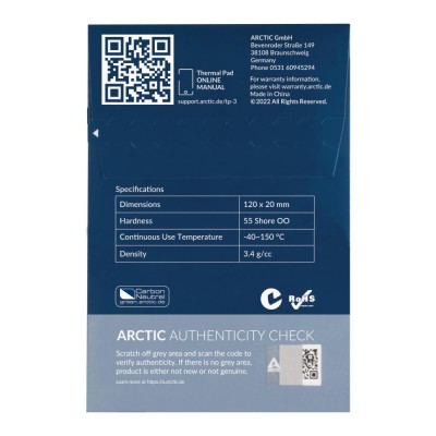 Термопрокладка для процесора 4PK 120X20X1.5 ACTPD00057A ARCTIC Термопрокладка для процесора 4PK 120X20X1.5 ACTPD00057A ARCTIC