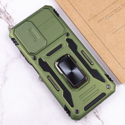 Ударостійкий чохол Camshield Army Ring для Xiaomi Redmi Note 11 (Global) / Note 11S / Note 12S Оливковий / Army Green