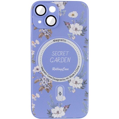 TPU+PC чохол Secret Garden with MagSafe для Apple iPhone 14 (6.1") Lilac