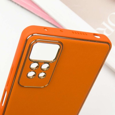 Шкіряний чохол Xshield для Xiaomi Redmi Note 12 Pro 4G Помаранчевий / Apricot