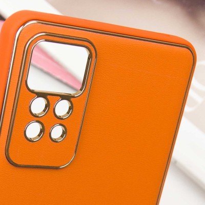 Шкіряний чохол Xshield для Xiaomi Redmi Note 12 Pro 4G Помаранчевий / Apricot