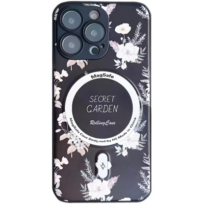 TPU+PC чохол Secret Garden with MagSafe для Apple iPhone 15 Pro (6.1") Black