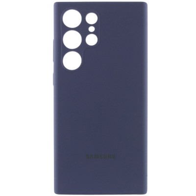 Чохол Silicone Cover Lakshmi Full Camera (AAA) with Logo для Samsung Galaxy S24 Ultra Темно-синій / Midnight blue