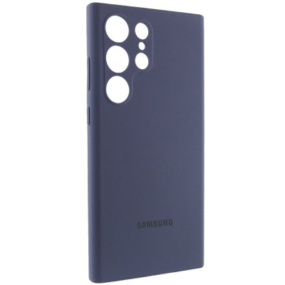 Чохол Silicone Cover Lakshmi Full Camera (AAA) with Logo для Samsung Galaxy S24 Ultra Темно-синій / Midnight blue