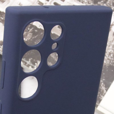 Чохол Silicone Cover Lakshmi Full Camera (AAA) with Logo для Samsung Galaxy S24 Ultra Темно-синій / Midnight blue