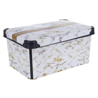 Корзина VIOLET HOUSE 0648 DECOR Marble White з/кр. 20 л (0648 DECOR Marble White с/кр. 20 л)