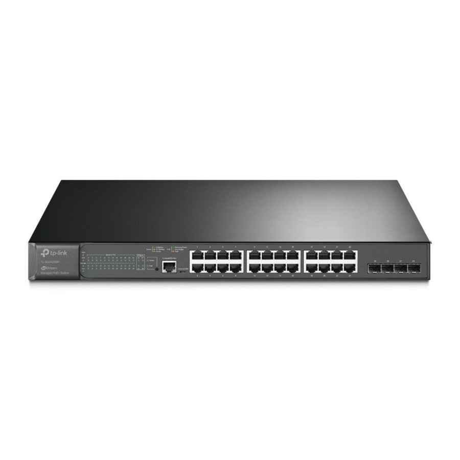 JetStream 28-портовий гігабітний L2 керований комутатор з 24 портами PoE+, SG3428MP TP-LINK JetStream 28-портовий гігабітний L2 керований комутатор з 24 портами PoE+, SG3428MP TP-LINK