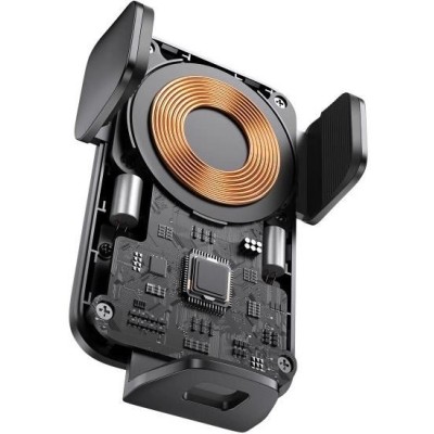 Автомобільний тримач З бездротовою зарядкою Baseus Wisdom Auto Alignment 15W (CGZX000001) Black