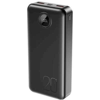 зовн. акум. XO PR239 - 20000 mAh PD20W + QC22.5W (Чорний)
