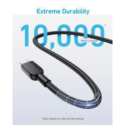 кабель ANKER 310 USB-C to USB-C - 0.9m 240W Nylon (Чорний)