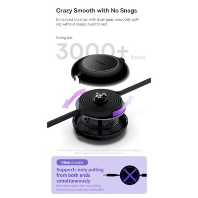 Кабель Baseus Bright Mirror 2 Series 3-in-1 (Micro USB+Lightning+Type-C) 100W (1.1m) CAMJ010201 Black