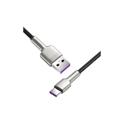 Кабель Baseus Cafule Metal Data Type-C 66W (0.25m) (CAKF000001) Black