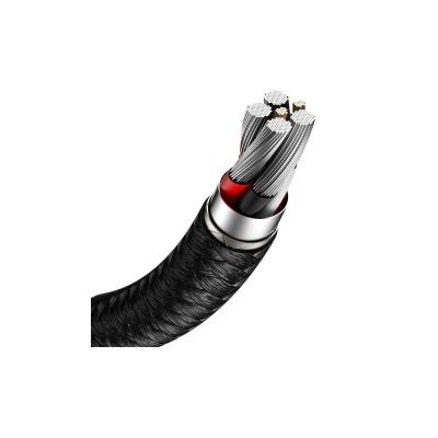 Кабель Baseus Cafule Metal Data Type-C 66W (0.25m) (CAKF000001) Black