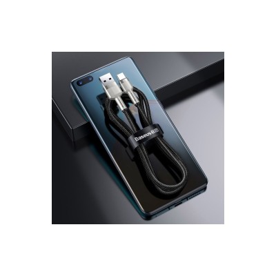 Кабель Baseus Cafule Metal Data Type-C 66W (0.25m) (CAKF000001) Black