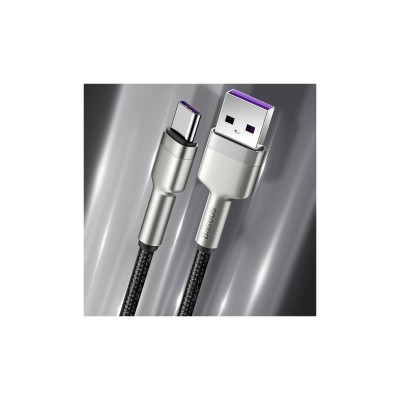 Кабель Baseus Cafule Metal Data Type-C 66W (0.25m) (CAKF000001) Black