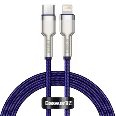 Кабель Baseus Cafule Metal Type-C To Lightning PD 20W (1m) (CATLJK-A05) Purple
