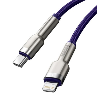 Кабель Baseus Cafule Metal Type-C To Lightning PD 20W (1m) (CATLJK-A05) Purple
