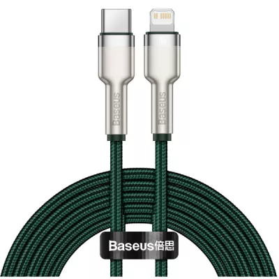 Кабель Baseus Cafule Metal Type-C To Lightning PD 20W (1m) (CATLJK-A06) Green