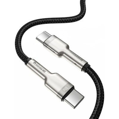 Кабель Baseus Cafule Metal Type-C To Type-C 100W 2М (CATJK-D01) Black