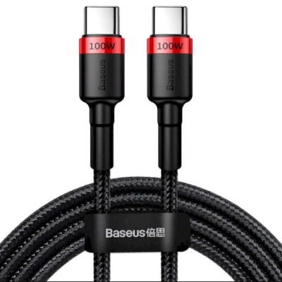 Кабель Baseus Cafule PD2.0 100W Flash Charging USB For Type-C Cable (20V 5A)2m Red+Black (CATKLF-AL91)