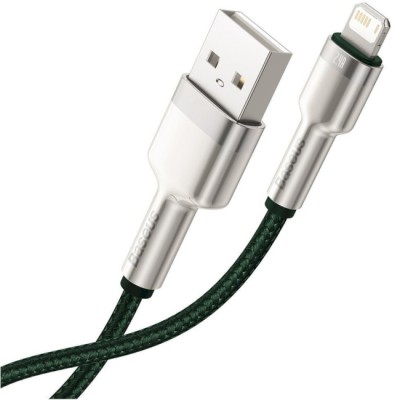 Кабель Baseus Cafule Series Metal Data USB кабель USB To IP 2.4A 1 М (CALJK-A06) Green