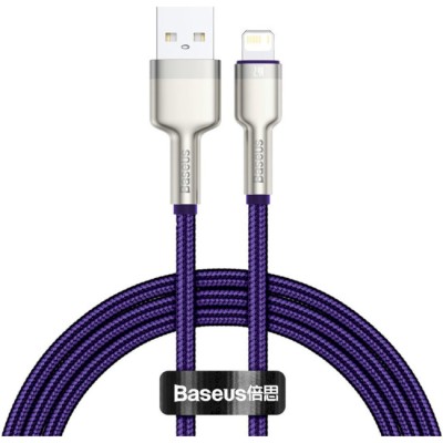 Кабель Baseus Cafule Series Metal Data USB кабель USB To IP 2.4A 2 М (CALJK-B05) Purple Кабель Baseus Cafule Series Metal Data USB кабель USB To IP 2.4A 2 М (CALJK-B05) Purple