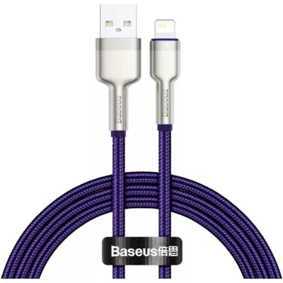 Кабель Baseus Cafule Series Metal Data USB кабель USB To IP 2.4A 2 М (CALJK-B05) Purple