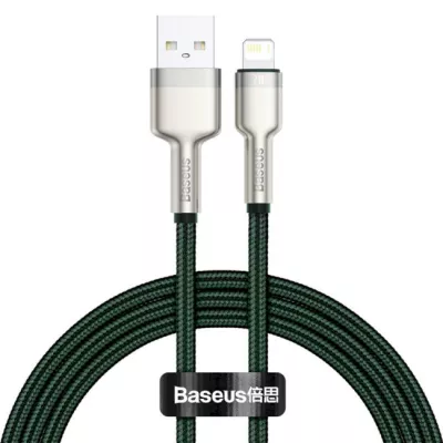 Кабель Baseus Cafule Series Metal Data USB кабель USB To IP 2.4A 2М (CALJK-B06) Green