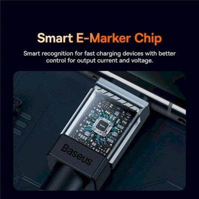 Кабель Baseus CoolPlay Series Type-C To Type-C 100W (2m) CAKW000301 Black