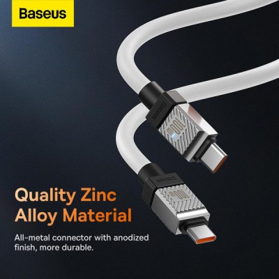 Кабель Baseus CoolPlay Series Type-C To Type-C 100W (2m) CAKW000302 White