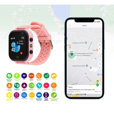 Смарт-годинник Для дітей AmiGo GO009 Pink (Рожевий) Смарт-годинник Для дітей AmiGo GO009 Pink (Рожевий)