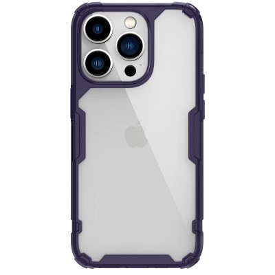TPU чохол Nillkin Nature Pro Series для Apple iPhone 14 Pro Max (6.7") Темно-фіолетовий (прозорий)