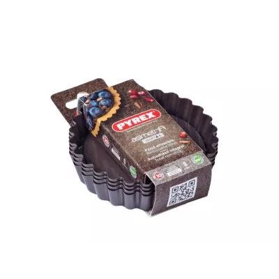 Форма PYREX Asimetria набір 4шт форм для тарталеток 10 см (AS04SX0/7640)