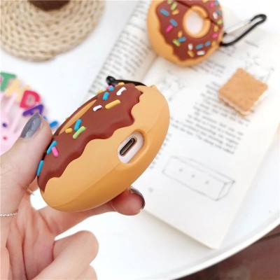 Силіконовий футляр Donut для навушників AirPods 1/2 Коричневий