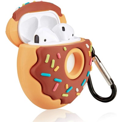 Силіконовий футляр Donut для навушників AirPods 1/2 Коричневий