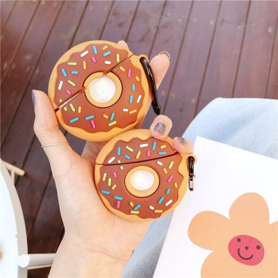 Силіконовий футляр Donut для навушників AirPods 1/2 Коричневий