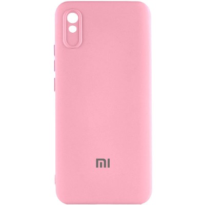 Чохол Silicone Cover Lakshmi Full Camera (AAA) with Logo для Xiaomi Redmi 9A Рожевий / Light pink