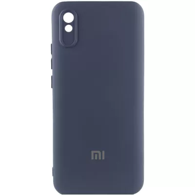 Чохол Silicone Cover Lakshmi Full Camera (AAA) with Logo для Xiaomi Redmi 9A Темно-синій / Midnight blue