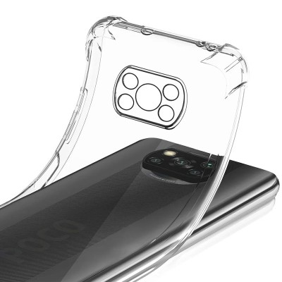 TPU чохол GETMAN Ease logo посилені кути Full Camera для Xiaomi Poco X3 NFC / Poco X3 Pro Безбарвний (прозорий)
